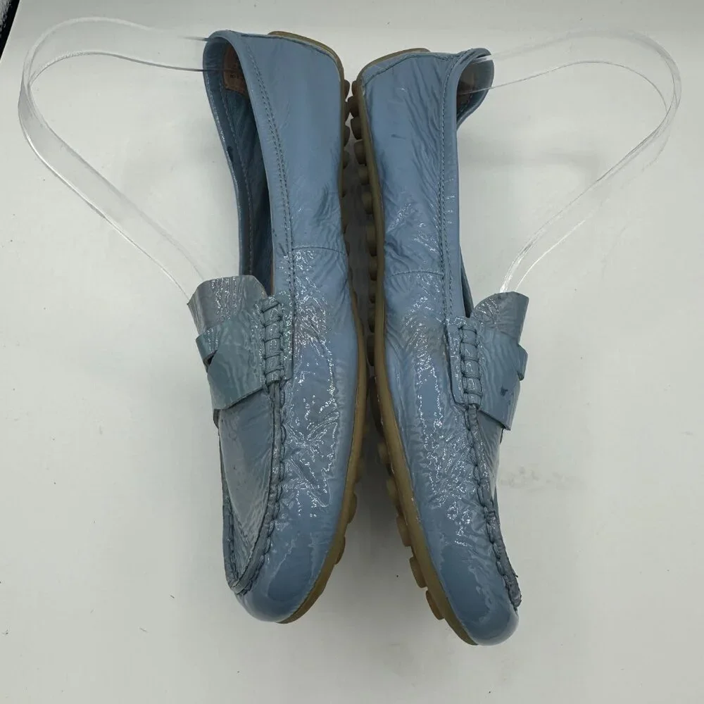 Born Slip-On Finley Leather Penny Loafer Blue Women's 8.5M - Picture 3 of 6